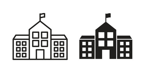 school icon simple vector symbol