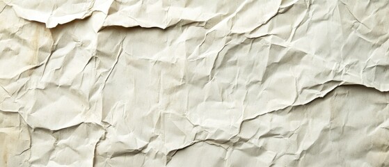 Close-up of aged, crumpled parchment paper background