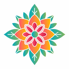 Elegant Floral Ornament for Border Corner Decorative Design