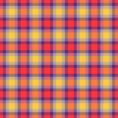Colorful plaid pattern. A vibrant and cheerful seamless design, great for backgrounds, textiles, or wrapping paper. Adds warmth and texture to any project.