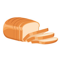Freshly baked sliced bread loaf for breakfast, brunch, or a delicious sandwich recipe in your next creative project