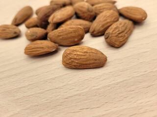 Pile of delicious almonds for lunch break