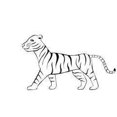 Fototapeta premium tiger silhouette illustration