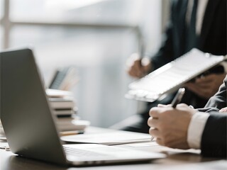 Business Meeting Discussion Strategy Analysis in Office