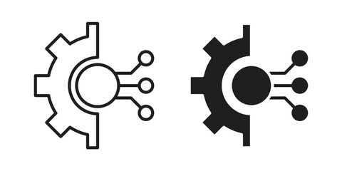 Technology icon simple vector symbol