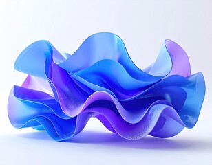 Blue and purple swirling abstract form