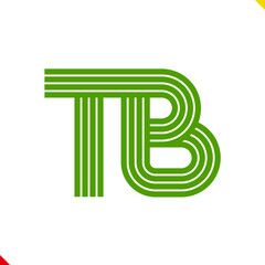 Parallel line monogram initial logo, combination of letter T and B. Idea and inspiration for branding, company and corporation name abbreviation. personal and commercial purpose.