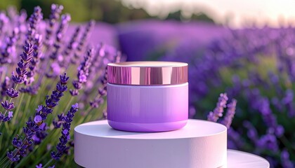 Lavender-themed product on display