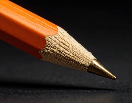Close-up sharpened pencil tip