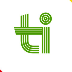 Parallel line monogram initial logo, combination of letter T and I. Idea and inspiration for branding, company and corporation name abbreviation. personal and commercial purpose.