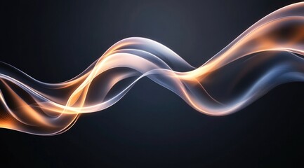 Abstract glowing swirling ribbon