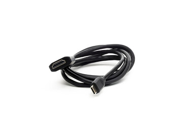 Black HDMI Extension Cable Male Female Connector