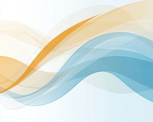A vibrant blend of blue and orange abstract waves.