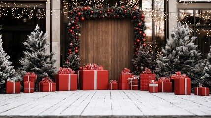 Celebrate the holiday season in a picturesque outdoor setting.