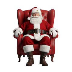 santa claus sitting on a chair