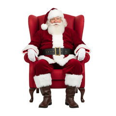 santa claus sitting on a chair