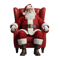 santa claus sitting on a chair