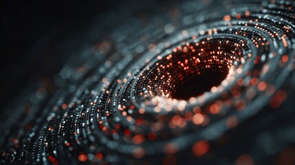 Dive into digital innovation with this mesmerizing abstract vortex, perfect for technology, science, and futuristic concepts that need a visual edge, showcasing data stream, and energy flow