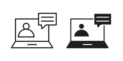Webinar icon simple vector symbol