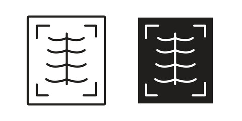 X ray icon simple vector symbol