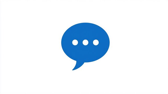 Engage your audience with a vibrant blue speech bubble icon, perfect for modern communication platforms and creative social media campaigns to enhance user experience and interaction - Powered by Adobe