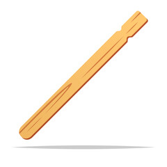Wooden mixing stick vector isolated illustration