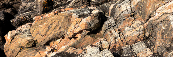 Panoramic image. Natural rock formation