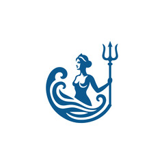 Obraz premium Goddess Of The Sea Logo