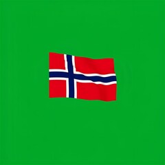 Obraz premium Norway Flag Waving Against Green Screen A Symbol of National Pride
