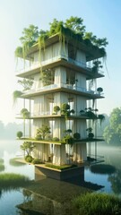 Vertical Forest Architecture Art Scene