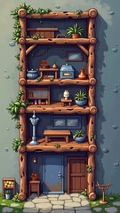 Wooden Architecture Art Exhibition Scene