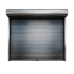 Roller shutter door isolated on transparent background