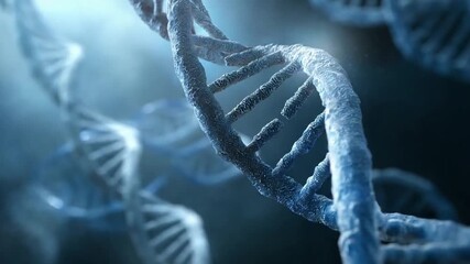 Exploring the Intricate Beauty of DNA: A Close-Up Look at the Helical Structure and Molecular Composition of Genetic Material in a Darkened Ambient Environment - Powered by Adobe