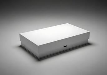 Naklejka premium Blank White Gift Box on Gradient Background with Soft Lighting