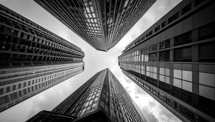 Skyscrapers converge to central point