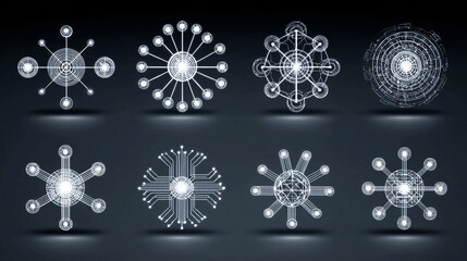 Modern tech elements with glowing circuit patterns for innovative design, futuristic interface backgrounds, and creative technology concepts that spark imagination and digital connection