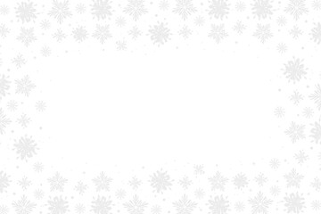 snowflakes frame border on transparent background.