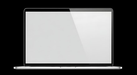 laptop with blank screen