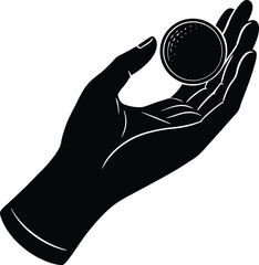 Hand holding a single silver coin icon for finance and wealth