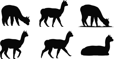 set of silhouettes of animals