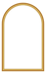 Moroccan style golden door frame, islamic arabic arch and luxury oriental border PNG