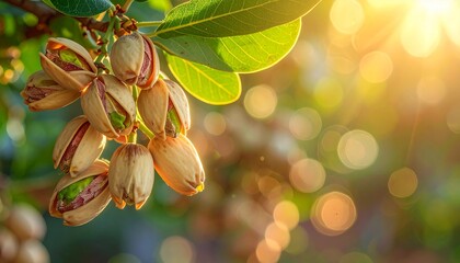 Organic Farming: Pistachios on Branch