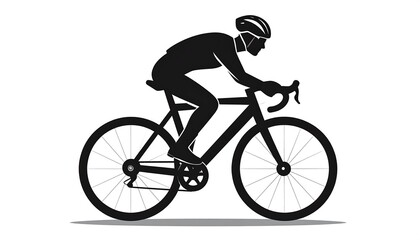 Fototapeta premium Silhouette of cyclist