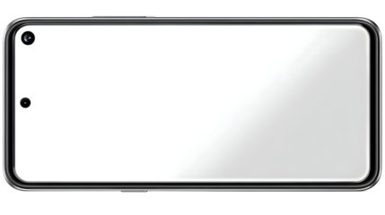 Smartphone device mockup with transparent screen