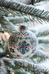 Christmas bauble on a tree