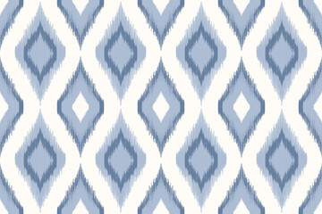 Ethnic seamless ikat pattern fabric design for all types of print textile and background	