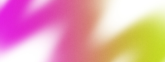 fuchsia and lime green illuminated spots on transparent background, grainy color gradient background, noise texture effect, copy space