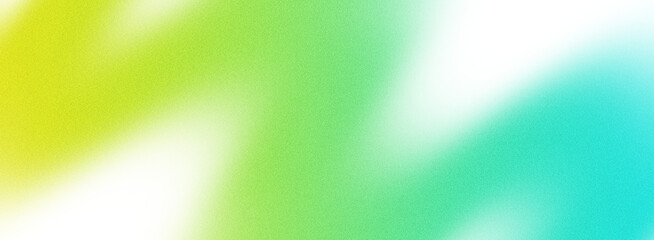 neon yellow and cyan illuminated spots on transparent background, grainy color gradient background, noise texture effect, copy space