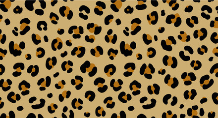 Leopard Print Background. Seamless animal pattern for trendy fashion design, textile, and graphic projects.