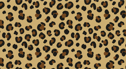 Leopard Skin Pattern. Seamless animal print texture for fashion, textile, and modern background design.